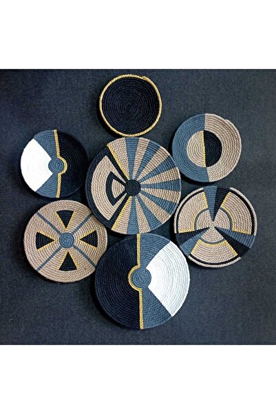 Genel Markalar El Yapımı Afrikan Tabak Etnik Hasır Tabak Seti Bohem Duvar Dekoru Afrika Tabak