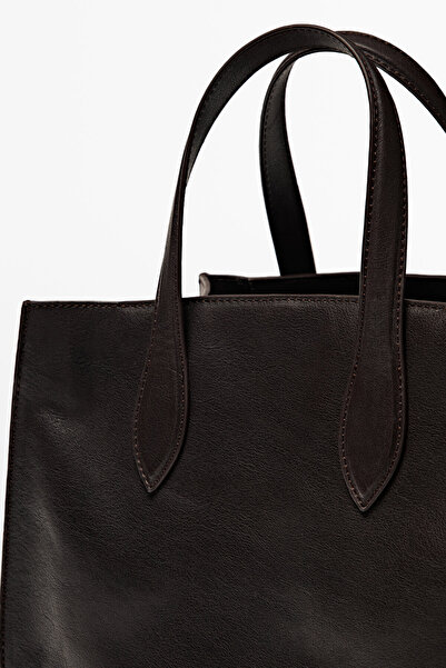 Massimo Dutti Napa deri tote çanta