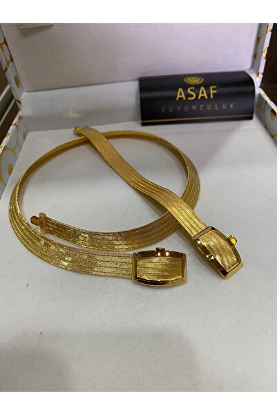 asaf kuyumculuk Trabzon Hasırı 5 Sıra Klasik Toka Bileklik Ve Gerdanlık Takımı