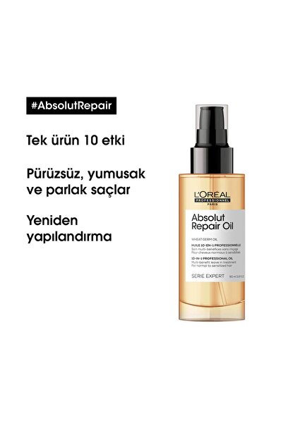 L'oreal Professionnel Loreal Professionnel Serie Expert Absolut Repair Yıpranmış Saçlar için Onarıcı Şampuan,Maske veSerum