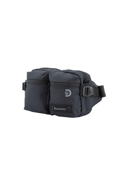 Discovery SHIELD RPET Polyester Waist Bag Black, Hip Bag With Adjustable Strap and RFID Pocket