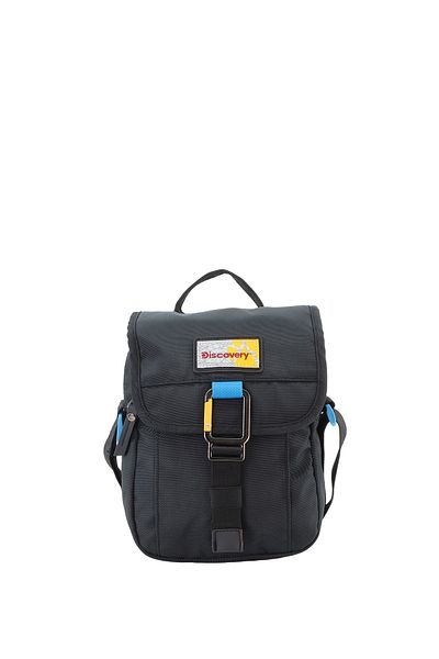 Discovery ICON Flap Over Utility Bag 2.8L Black, Zipper Compartment Casual Shoulder Bag For Men