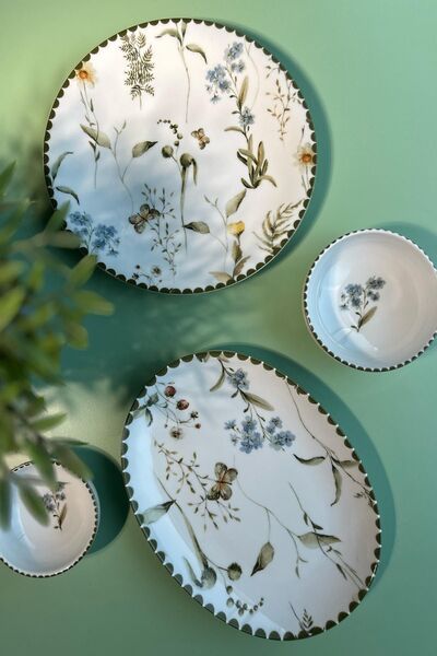 Kütahya Porselen Bahar Esintisi 14 Parça Kahvaltı Takımı