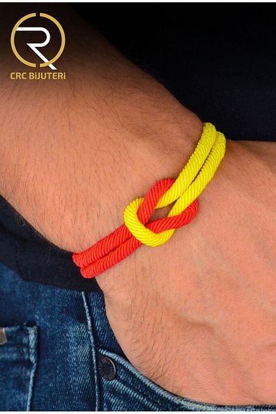 Crc Bijuteri Yellow Red Fan Bracelet