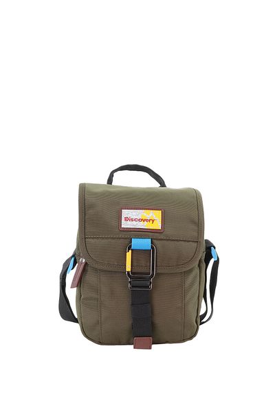 Discovery ICON Flap Over Utility Bag 2.8L Khaki, Zipper Compartment Casual Shoulder Bag For Men