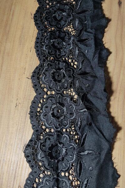 DUAYEN güpür vual üzeri işleme atlas desen 1 metre