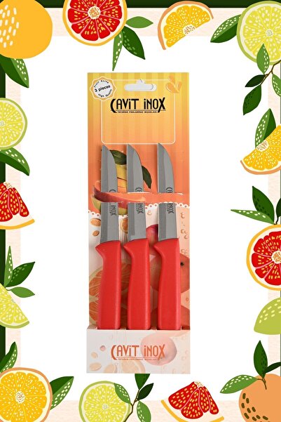 Cavit İnox KESKİN MEYVE BIÇAĞI 3 PARÇA