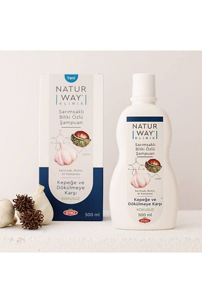 Otacı Naturway 500 Ml Garlic Shampoo - Anti-Dandruff and Spill, 1 Piece