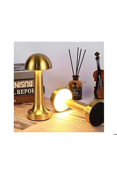 Tahtakale Dünyası Metal gold renk şarjlı masa ve gece lambası ders çalışma ve okuma lambası oda aydınlatması