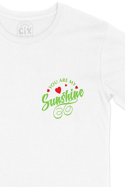 Cix Λευκό μπλουζάκι με λογότυπο τσέπης You Are My Sun Shine