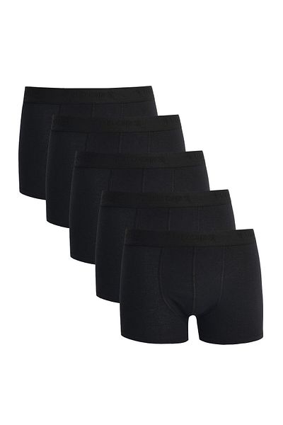 Tudors Ανδρικό Μαύρο Μπόξερ - Σετ 5 τεμαχίων Flexible Cotton Lycra