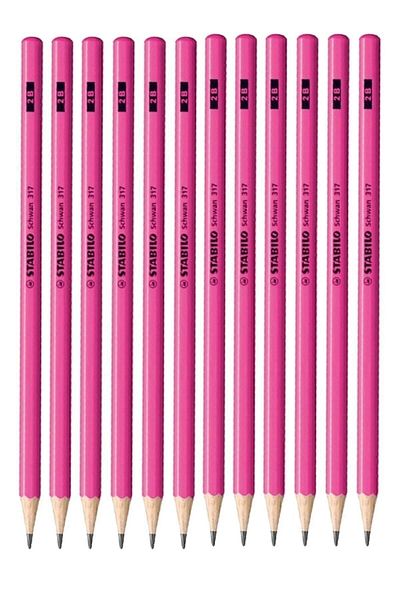 Stabilo Schwan 317 Neon Pink Pencil 2b 12 Pieces (LAYOUT)