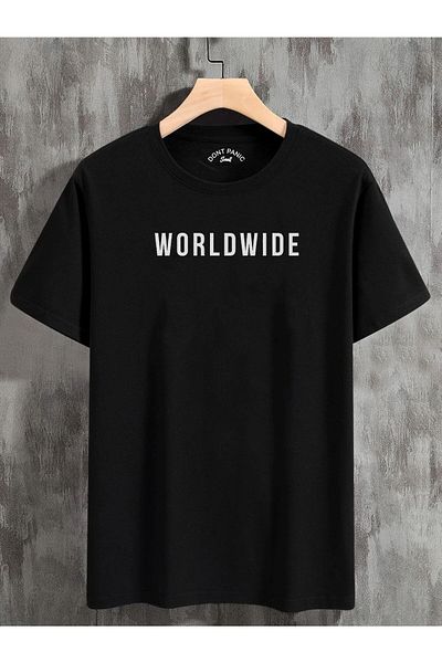 DEEPSENCE Μπλουζάκι WORLDWIDE Unisex Μαύρο Oversize πίσω με στάμπα