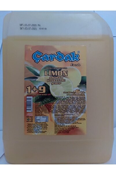 Beyaz Çardak 6 Kg 1+9 Limon Konsantre Şurup meyve suyu