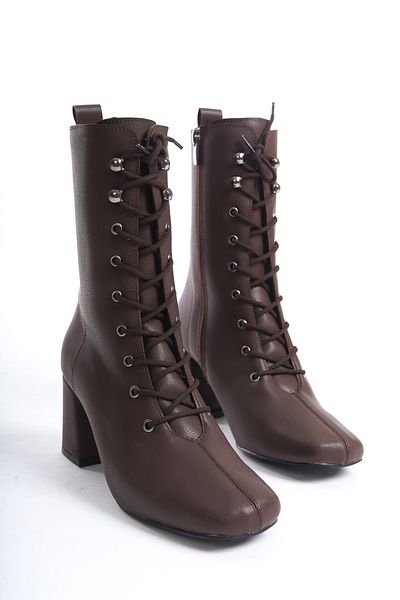 Entella Store Ботуши с връзки Bitter Brown с тъп връх