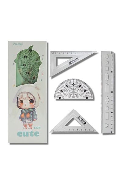 Linea Maxx 4 Piece Ruler Drawing Set Cn-5882