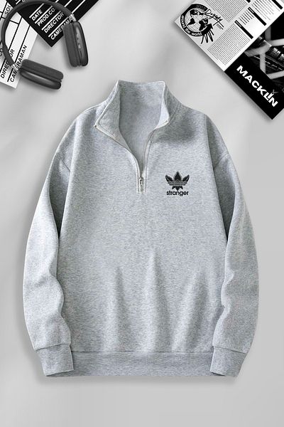 macklin Φούτερ με στάμπα Stranger Unisex Basic πουλόβερ - γιακάς, μισό φερμουάρ