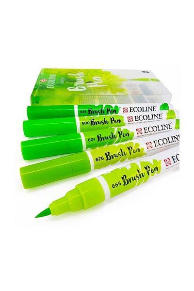 Talens Ecoline Brush Pen Brush Tip Pen 5 Colors Set GREEN