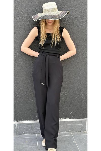 Journey 5cm Belted-back Elastic Waist, Belt Detailed Pants