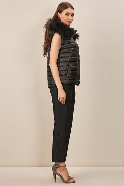Guitar Black Hooded Woven Vest