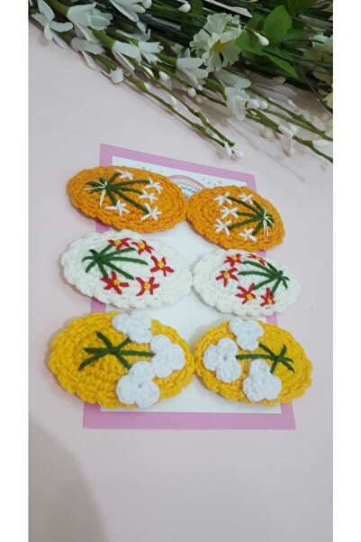 Kadın Girişimciler Atölyesi Set de catarame snap din 6 piese cu broderie din plasă cu flori