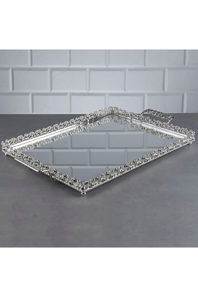 Hinora Δίσκος παρουσίασης καφέ αρραβώνων - 42x30x4 εκ., Δίσκος δώρου Σοκολάτα αρραβώνων