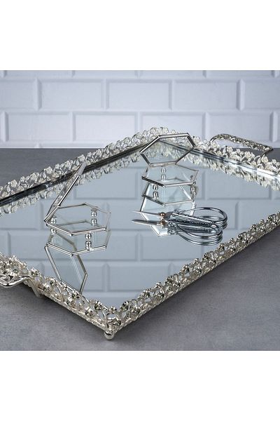 Hinora Δίσκος παρουσίασης καφέ αρραβώνων - 42x30x4 εκ., Δίσκος δώρου Σοκολάτα αρραβώνων
