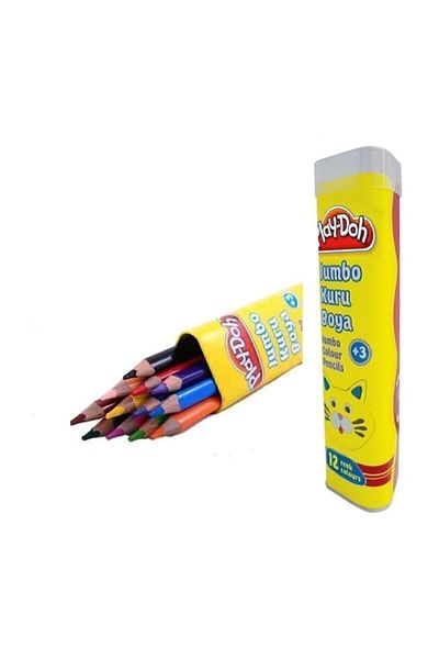 Play Doh قلم طلاء جاف جامبو مثلث 12 لون Ku006