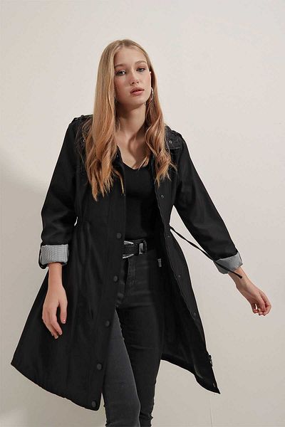 DEMOİSELLE Trenci elegant cu cravată în talie