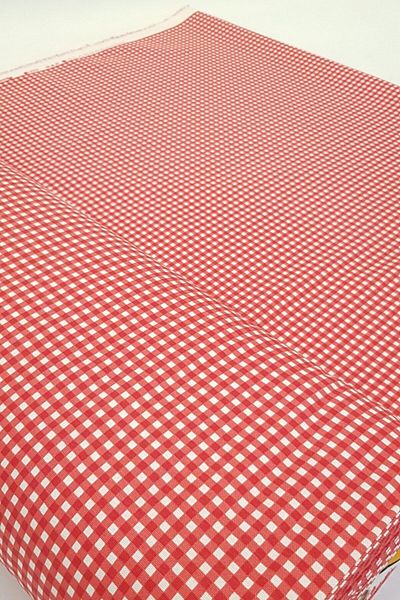 DecoKır Red Gingham Care Free Stain Resistant Water Repellent Duck Fabric