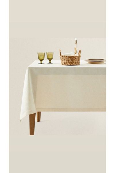 EYPRICH 130*110cm Linen Table Cloth / Picnic Cloth