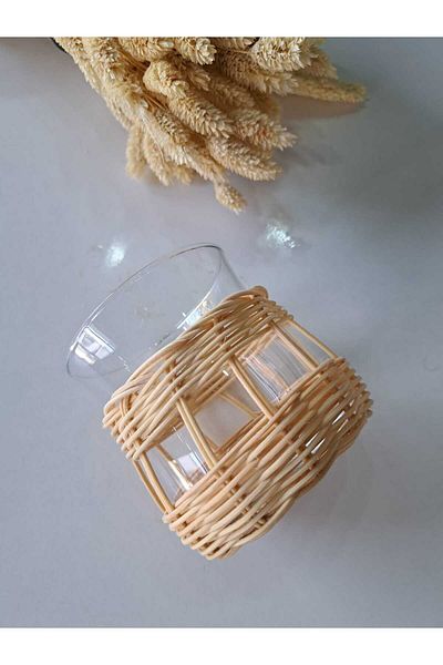 His Art Workshop 777 Model Rattan Bamboo Candle Holder