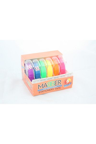 mabber Maber Machine Rainbow 12x33- (6 Pieces) Tape