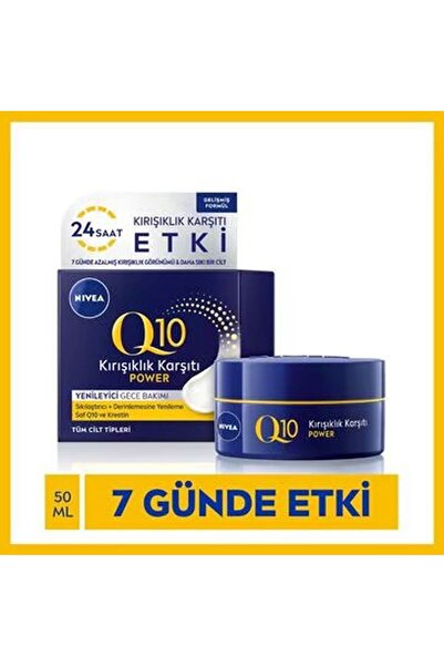 NIVEA Q10 Cilt Sıkılaştırıcı Kırışıklık Karşıtı Yüz Gece Kremi 50 ml
