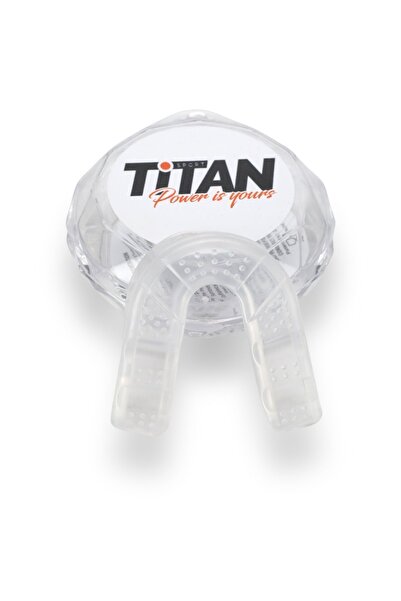 Titan Sport Silikon Dişlik Boks, Kickboks Muay ŞEFFAH Dişlik + Saklama Kabı