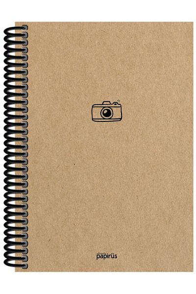 mcolor 17x24 غير مبطن 100yp غطاء صلب لولبي كرافت كريم صفحة غطاء دفتر
