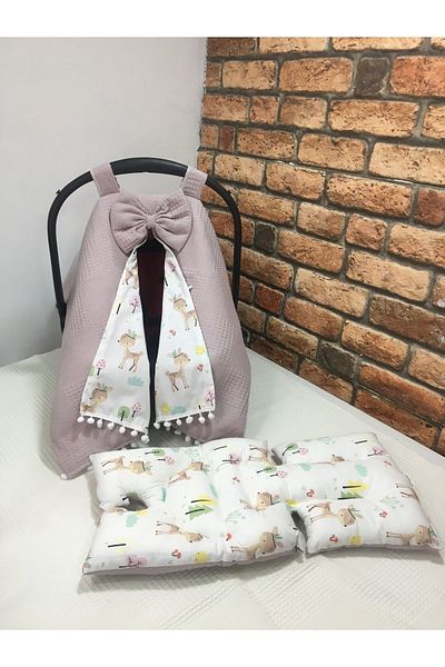 BUSEBABYHOME Lavender Stroller Cover and Stroller Cushion Set of 2