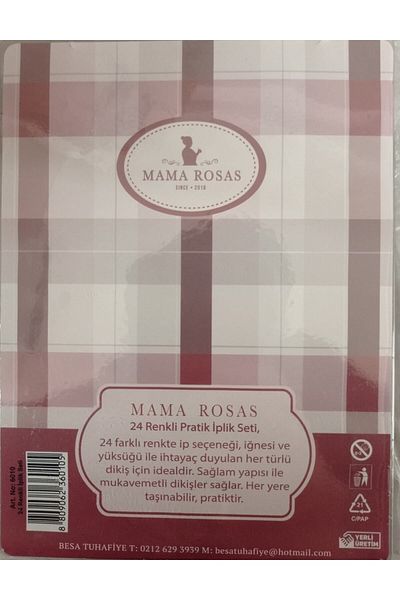 Besa Σετ πρακτικών κλωστών Mama Rosas 24 χρωμάτων