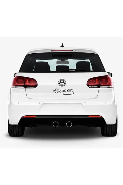 MegaSticker Autocolant Semnătură Kemal Atatürk Autocolant Auto Motor PC Laptop Autocolant Decal Negru 20x5 Cm