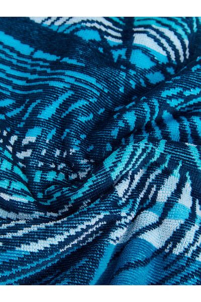 LC Waikiki ΑΞΕΣΟΥΑΡ LCW - Aqua Blue Printed Ανδρική πετσέτα θαλάσσης 70x145 cm