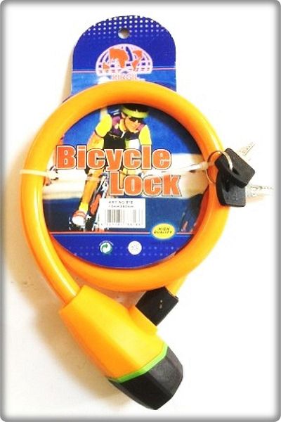 TAN EXPRESS Orange Kirgıl Motor - 1,8x110 cm, με κλειδί, κλειδαριά ποδηλάτου και μοτοσυκλέτας, 1 τεμάχιο