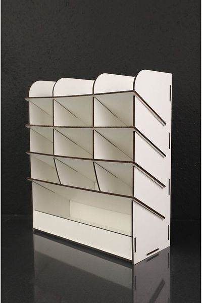 kutuTR 12 Compartment Cross Pen Holder Organizer - Office Organizer, Gift (White), Assembled