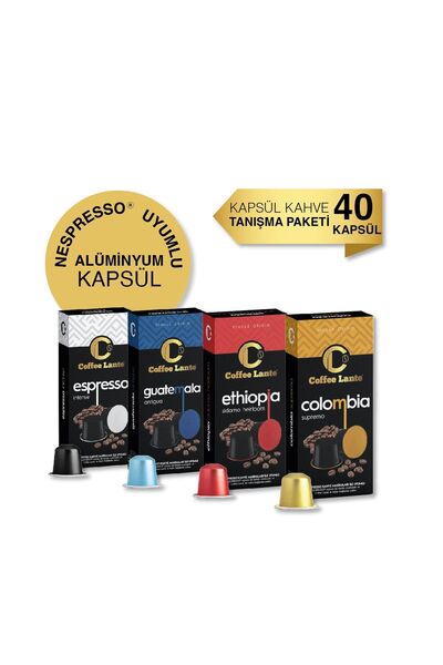 Coffee Lante Alüminyum Nespresso Uyumlu Kapsül Kahve Serisi 40 Kapsül