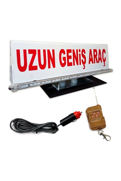 Tim Uzun ve Geniş Araç Tabelası Kumandalı Tepe Lambası Led Çakarlı 12 V