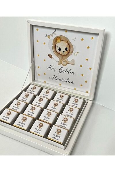 İdalin Concept Yenidoğan Çikolatası Hoşgeldin Bebek 1 Yaş Doğumgünü Çikolatası Hediyelik Çikolata Mevlüd Çikolatası