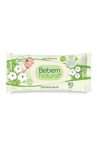 Bebem Natural مناديل مبللة للأطفال حساسة الملمس 90 قطعة