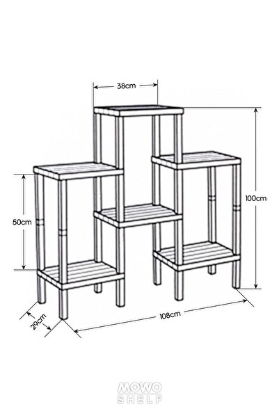 DEYHOME Ombeg 6 طبقات رف وحدات منظم للحمام والمطبخ والشرفة وغرفة المعيشة والحديقة منظم تجميع عملي