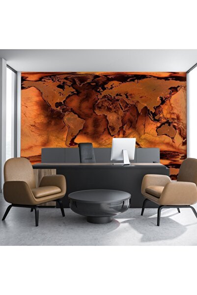 dreamwall Kabartma Sıva Kıta Harita Desenli Isı Ve Ses Yalıtımlı Sağlıklı Tek...