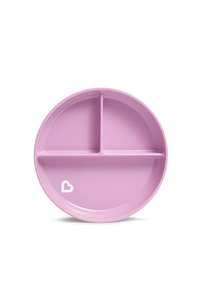 Munchkin Purple 6 Months+ Unisex Baby Fixed Vacuum Feeding Plate