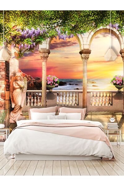 dreamwall Kemer Manzaralı Isı Ve Ses Yalıtımlı Sağlıklı Tekstil Duvar Kağıdı